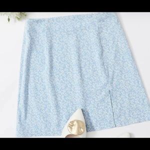 Light blue floral skirt